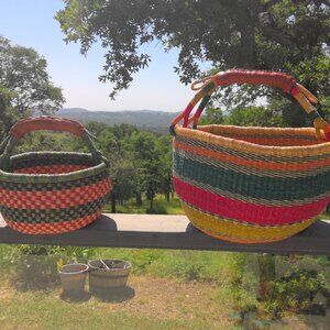 Authentic Genuine African Market Baskets in Small and Large